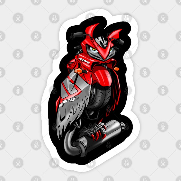 Honda CBR F4i Owl Sticker by MOTORIND